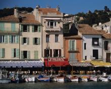 cassis france colourful buildings